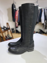 Load image into Gallery viewer, Frye pebbled leather/stretch panel boots 7.5