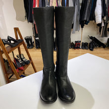 Load image into Gallery viewer, Frye pebbled leather/stretch panel boots 7.5