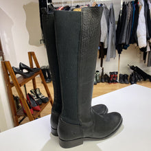 Load image into Gallery viewer, Frye pebbled leather/stretch panel boots 7.5