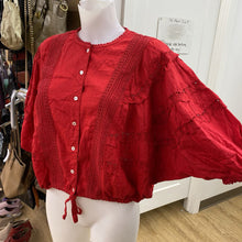 Load image into Gallery viewer, TulaRosa swiss dot eyelet top XXS