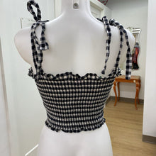 Load image into Gallery viewer, Re:Named smocked gingham top M