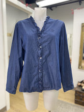 Load image into Gallery viewer, Tommy Hilfiger ruffle denim shirt XL
