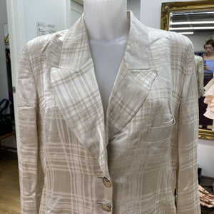 Sonia Ryiel vintage plaid linen blazer