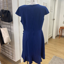 Load image into Gallery viewer, Karl Lagerfeld pinstripe/ruffle dress NWT 12