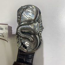 Load image into Gallery viewer, Brighton vintage(1994) elephant buckle leather belt S