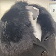 Load image into Gallery viewer, Sandra Angelozzi fur trim wool coat 40