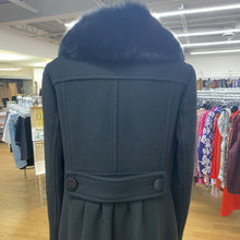 Load image into Gallery viewer, Sandra Angelozzi fur trim wool coat 40