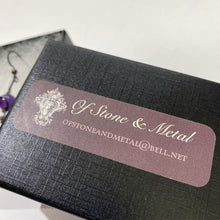 Load image into Gallery viewer, Off stone purple earrings