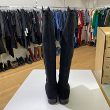 Load image into Gallery viewer, Clarks suede/stretch OTK boots 8.5