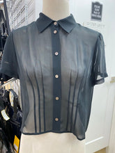 Load image into Gallery viewer, Club Monaco sheer silk top L