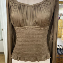 Load image into Gallery viewer, Gap satin smocked top XS