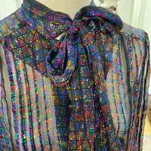 Load image into Gallery viewer, Made in Korea vintage silk top/skirt set 14