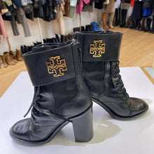 Load image into Gallery viewer, Tory Burch Donna lace up combat boots 7