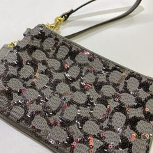Load image into Gallery viewer, Coach sequin logo wristlet