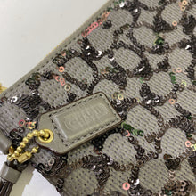 Load image into Gallery viewer, Coach sequin logo wristlet