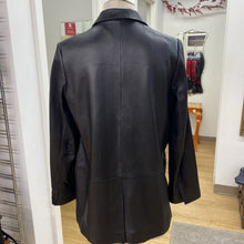 Load image into Gallery viewer, Rebecca Taylor leather blazer style coat 8