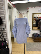 Load image into Gallery viewer, Club Monaco knit ruffle sleeve Sweater dress S