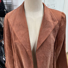 Load image into Gallery viewer, Eileen Fisher silk/linen blend long open blazer S