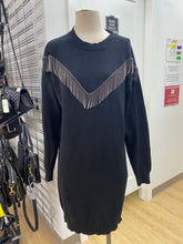 Load image into Gallery viewer, Dreamers silver chain detail sweater dress L