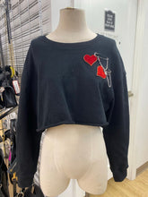 Load image into Gallery viewer, Alice & Olivia embellished crop sweatshirt S