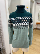 Load image into Gallery viewer, LL Bean Fair Isle cotton/cashmere sweater S
