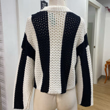 Load image into Gallery viewer, Soaked cotton/blend open knit sweater XS
