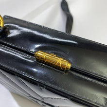Load image into Gallery viewer, Chanel patent v-stitch box shoulder bag