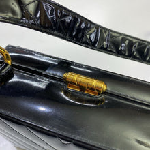 Load image into Gallery viewer, Chanel patent v-stitch box shoulder bag