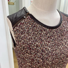 Load image into Gallery viewer, Stills leather detail wool/blend dress 34