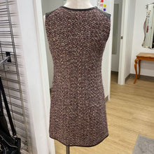 Load image into Gallery viewer, Stills leather detail wool/blend dress 34