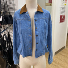 Load image into Gallery viewer, Old School suede collar denim top 4