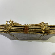 Load image into Gallery viewer, Vintage Croc Handbag (Gold Chain) AS IS