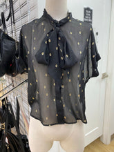 Load image into Gallery viewer, Contemporaine sheer tie neck top S