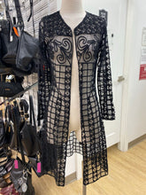 Load image into Gallery viewer, Kroshetta Hand Made Knitwear mesh duster NWT S