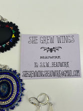 Load image into Gallery viewer, Lapis round earrings