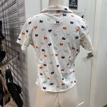 Load image into Gallery viewer, Maeve embroidered bows top XS