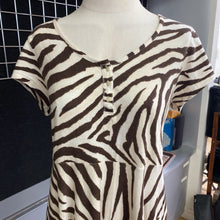 Load image into Gallery viewer, Chaps Ralph Lauren zebra print dress Lp