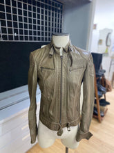 Load image into Gallery viewer, Crisca leather moto jacket 4(UK 8)