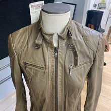 Load image into Gallery viewer, Crisca leather moto jacket 4(UK 8)