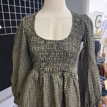 Load image into Gallery viewer, Ganni Gingham cotton blend dress 36
