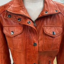 Load image into Gallery viewer, DC Collection vintage leather moto jacket S
