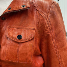 Load image into Gallery viewer, DC Collection vintage leather moto jacket S