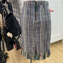 Load image into Gallery viewer, Maeve tweed fringe hem skirt 2