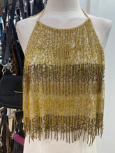 Load image into Gallery viewer, Anthropologie beaded halter top M/L