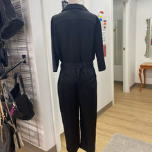 Load image into Gallery viewer, Judith & Charles satin belted jumpsuit 8