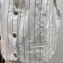 Load image into Gallery viewer, Gap linen blend striped vest L NWT