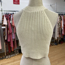 Load image into Gallery viewer, Zara pearl tassel knit halter M