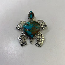 Load image into Gallery viewer, Brad Panteah Native American Zuni Made Turtle Pin/Pendant (retails for $450)