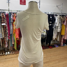 Load image into Gallery viewer, Beige beaded t-shirt XS