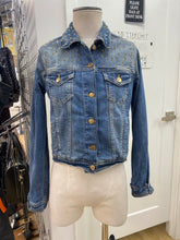 Load image into Gallery viewer, Zara studded denim jacket L